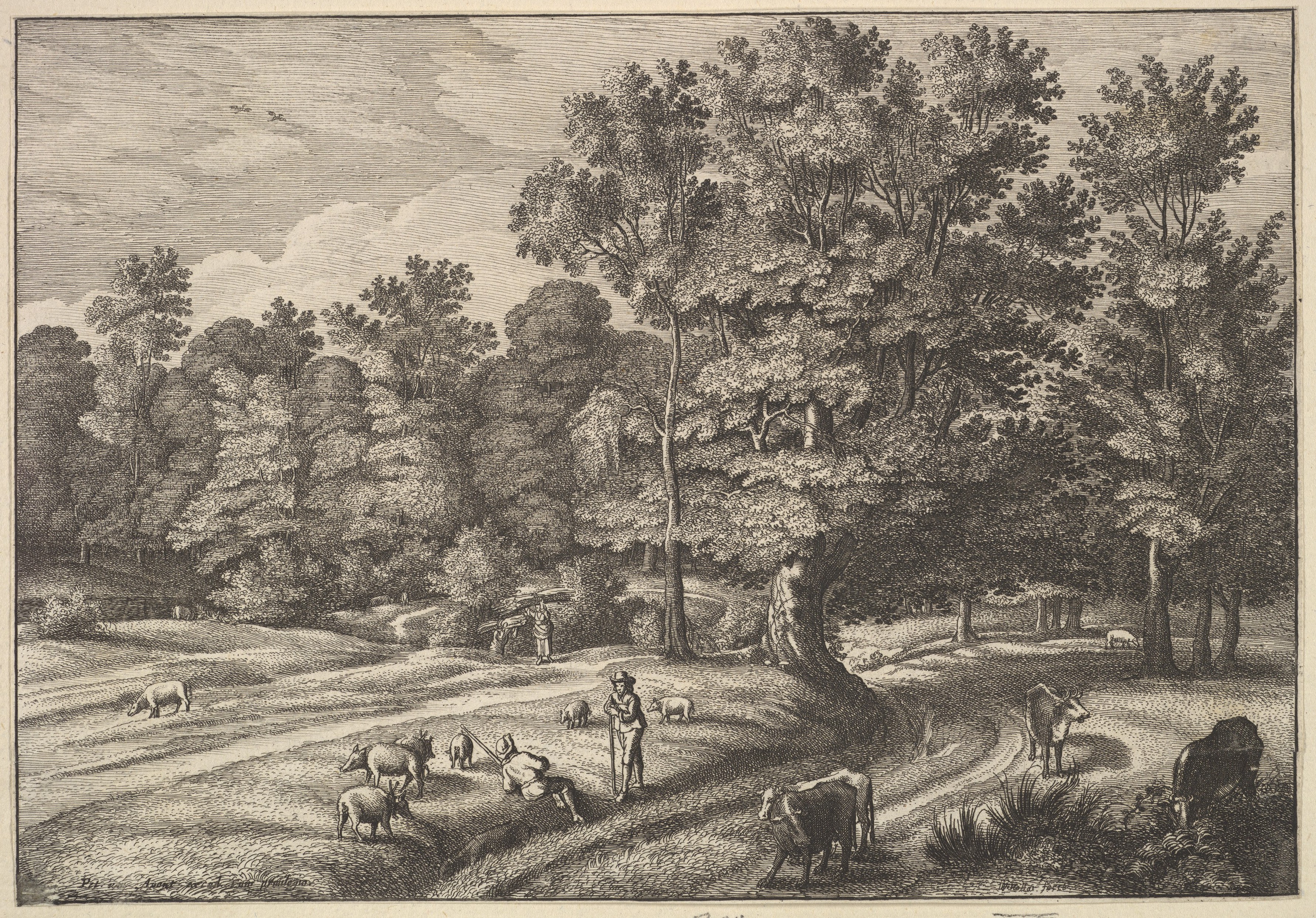 Pastoral Landscape with Herdsmen and Livestock