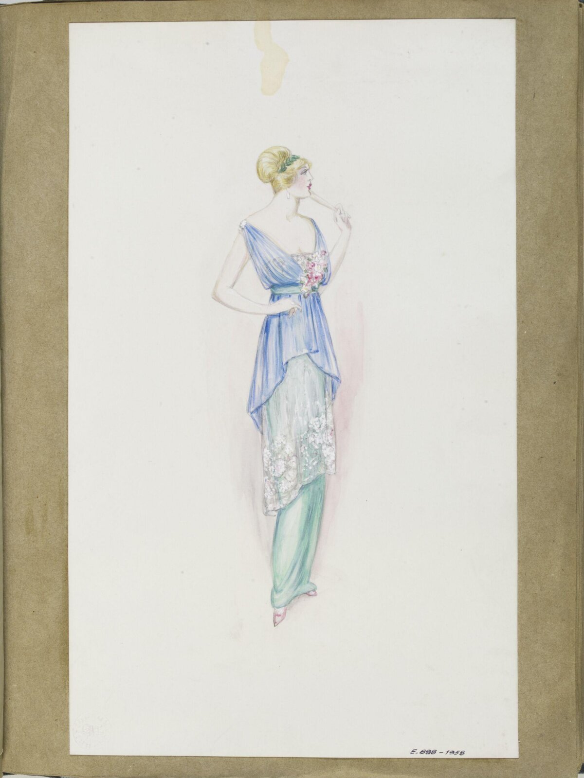 Early 20th Century Evening Gown Sketch