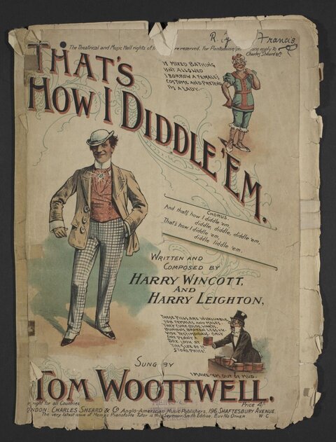 Vintage That's How I Diddle 'Em Sheet Music Cover