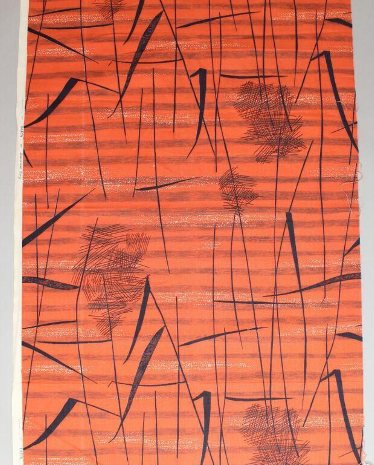 Orange Reeds Print Textile
