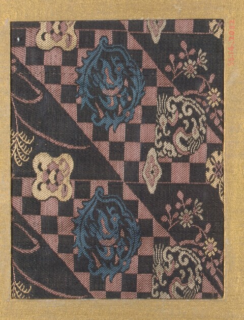 Traditional Patterned Brocade Textile Fragment