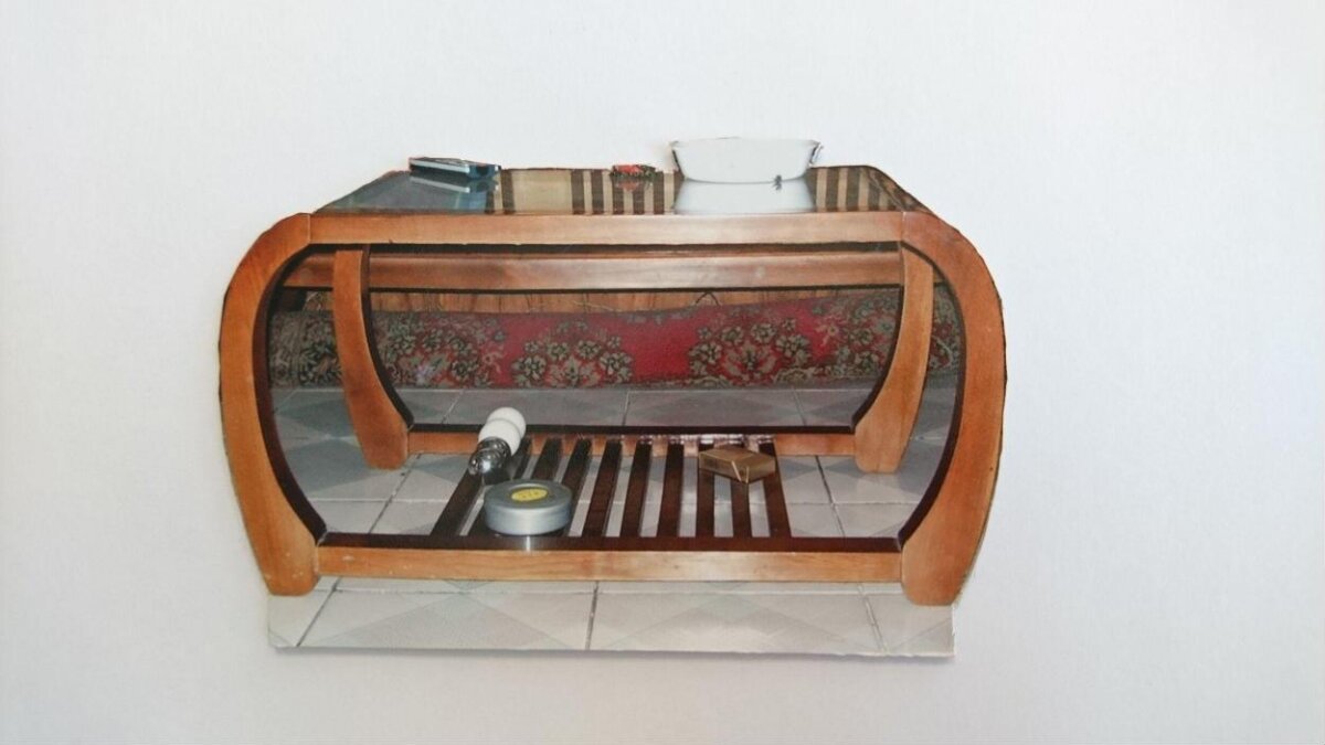 Wooden Frame Glass Top Coffee Table