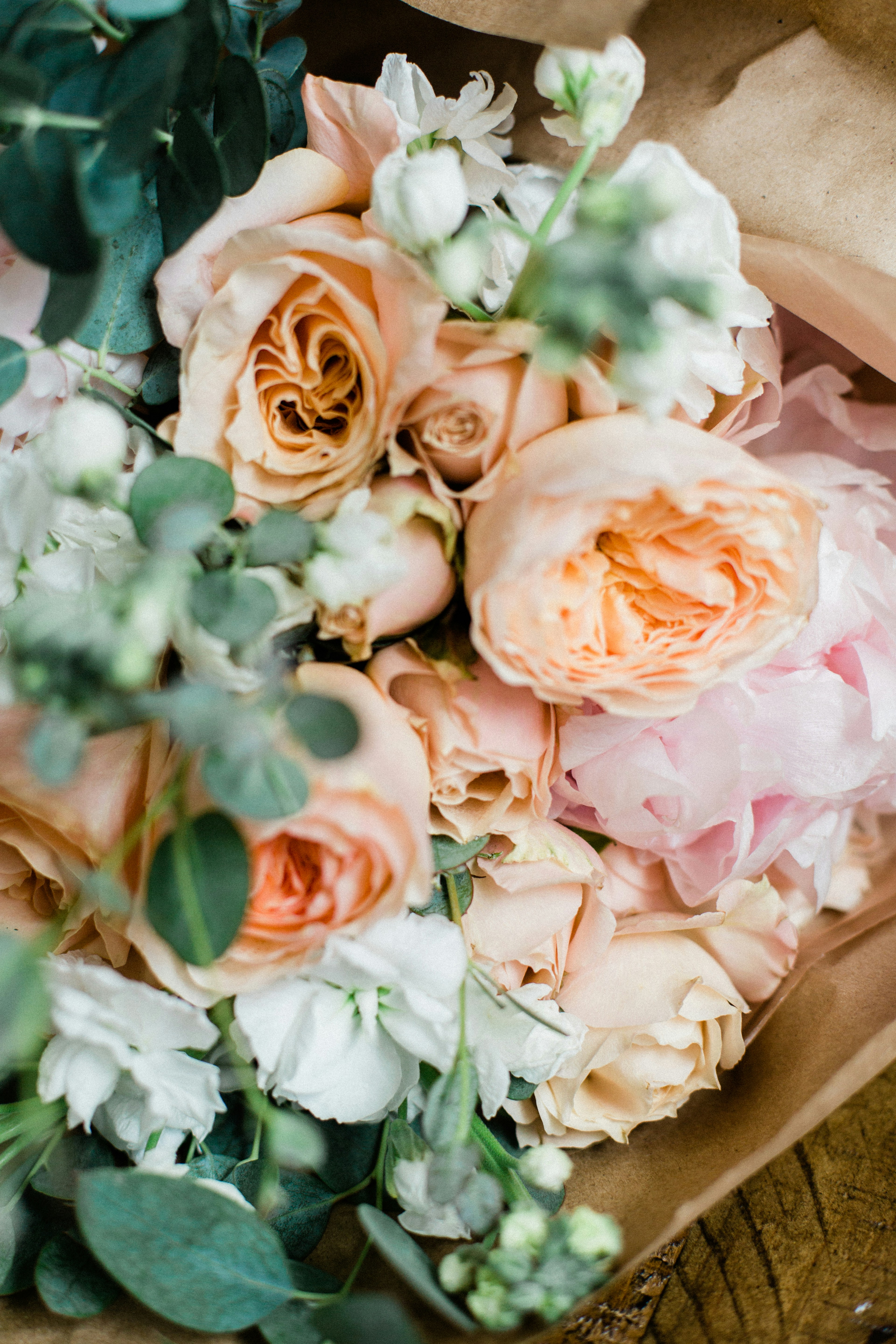 Mixed Pink Peach Flower Bouquet — Plant Encyclopedia