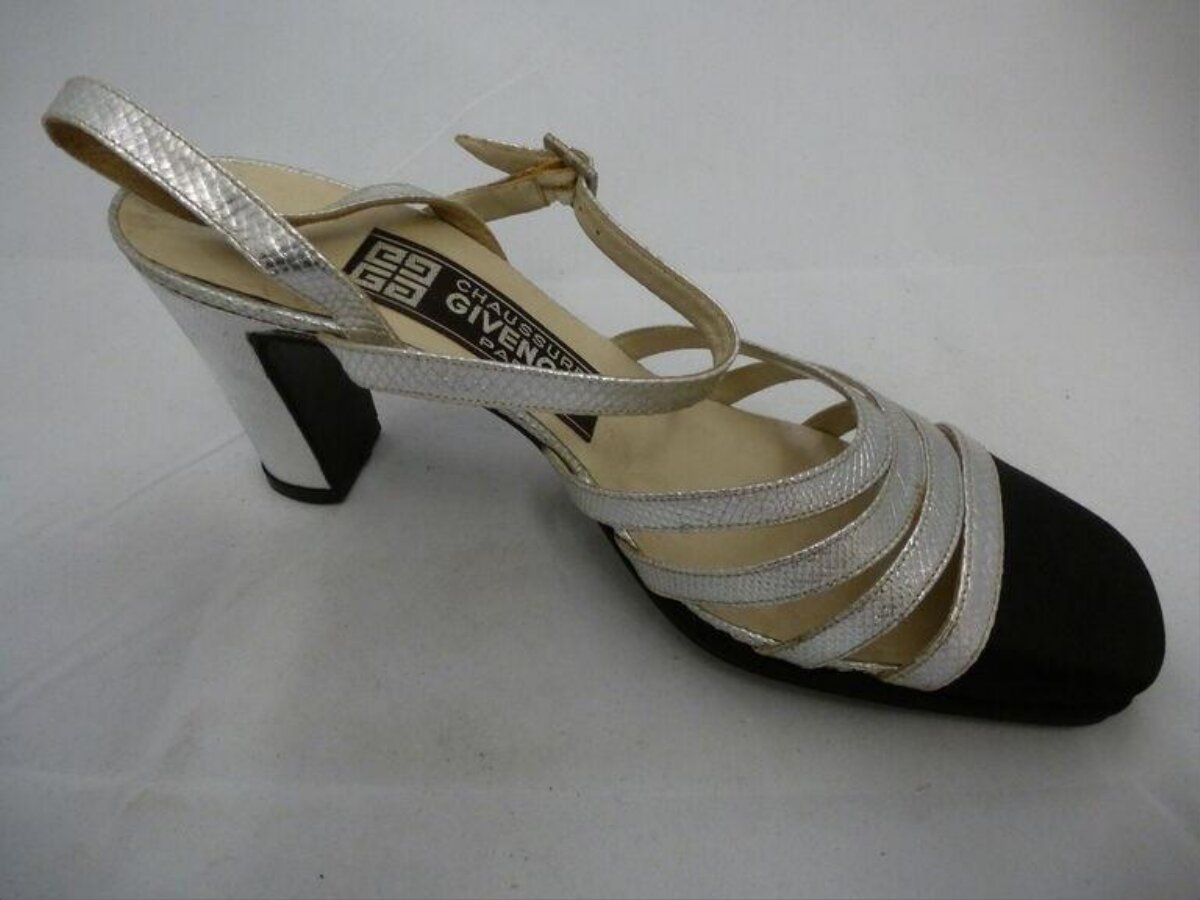 Vintage Givenchy Block Heel Slingback Sandal