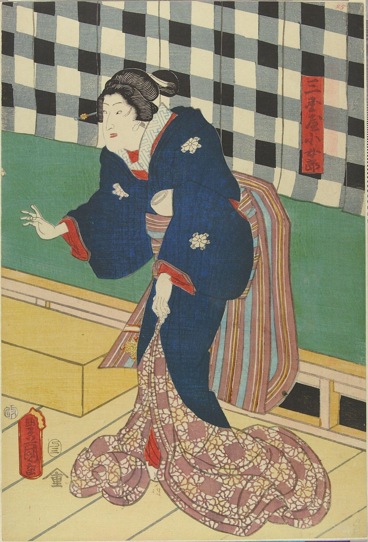 Japanese Ukiyo-e Standing Woman