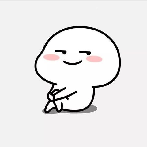 Smug Sitting Cartoon Character