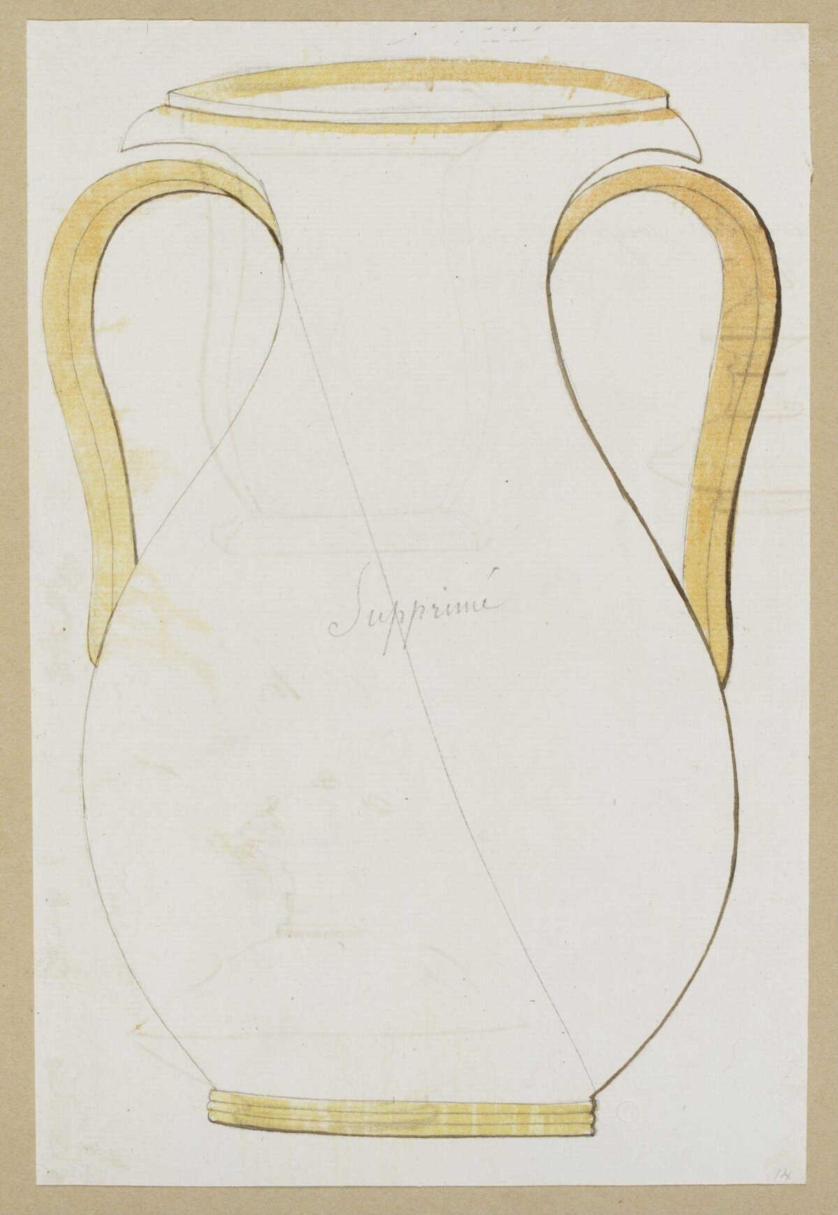 Design Sketch of Two-Handled Vase