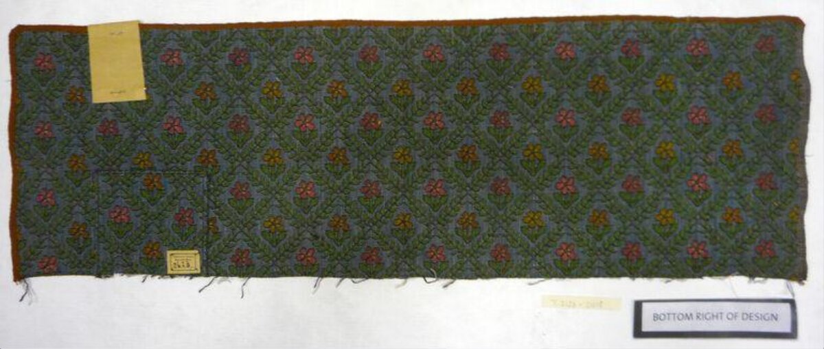 Vintage Floral Pattern Fabric Sample