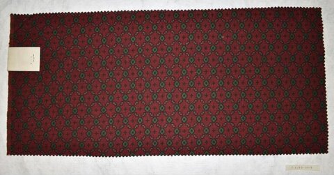 Red and Green Patterned Fabric Swatch