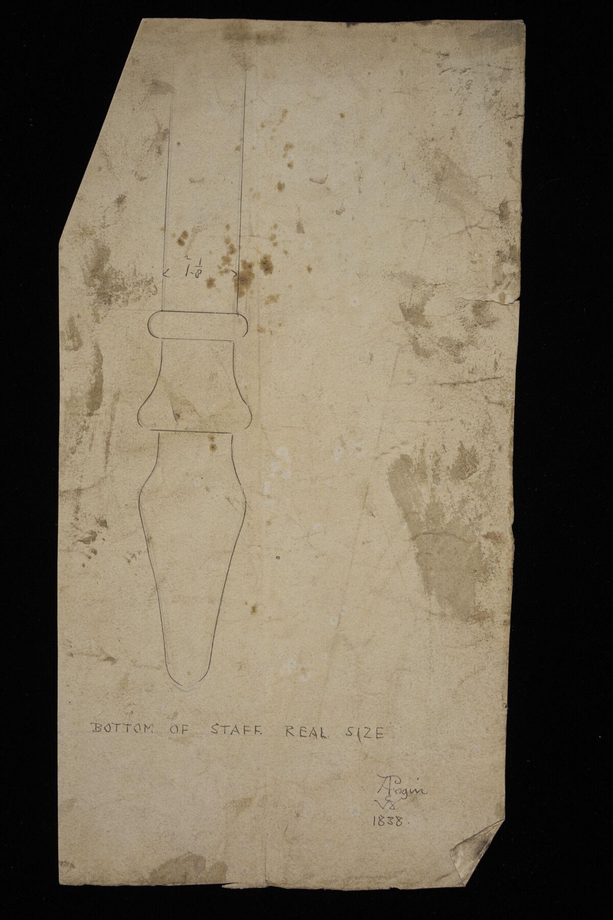 1838 Sketch of Staff Bottom