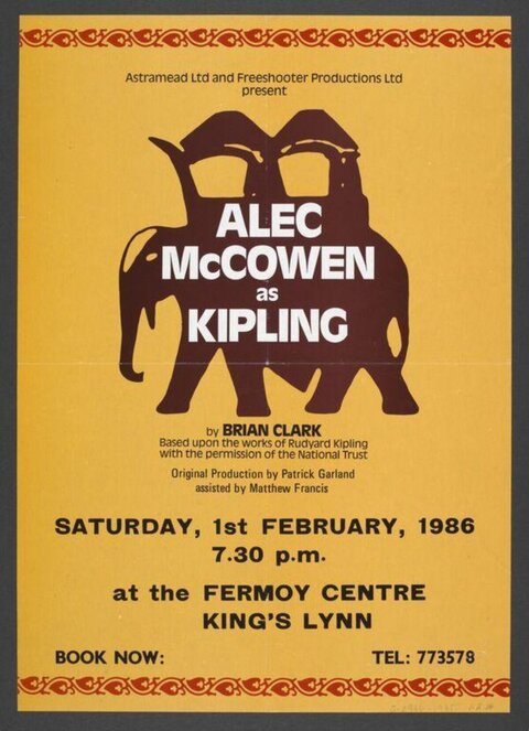 1986 Alec McCowen as Kipling Play Poster