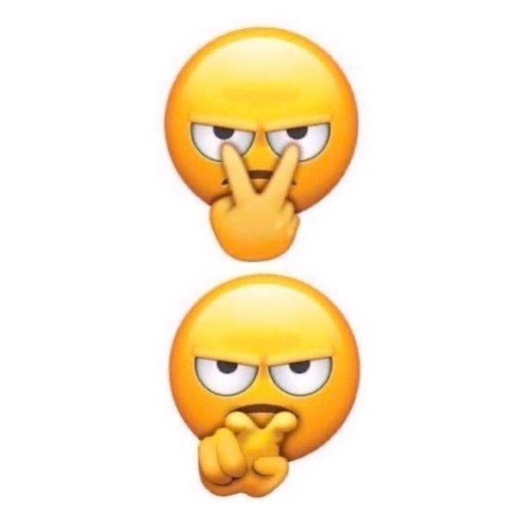 Two Suspicious Staring Emojis