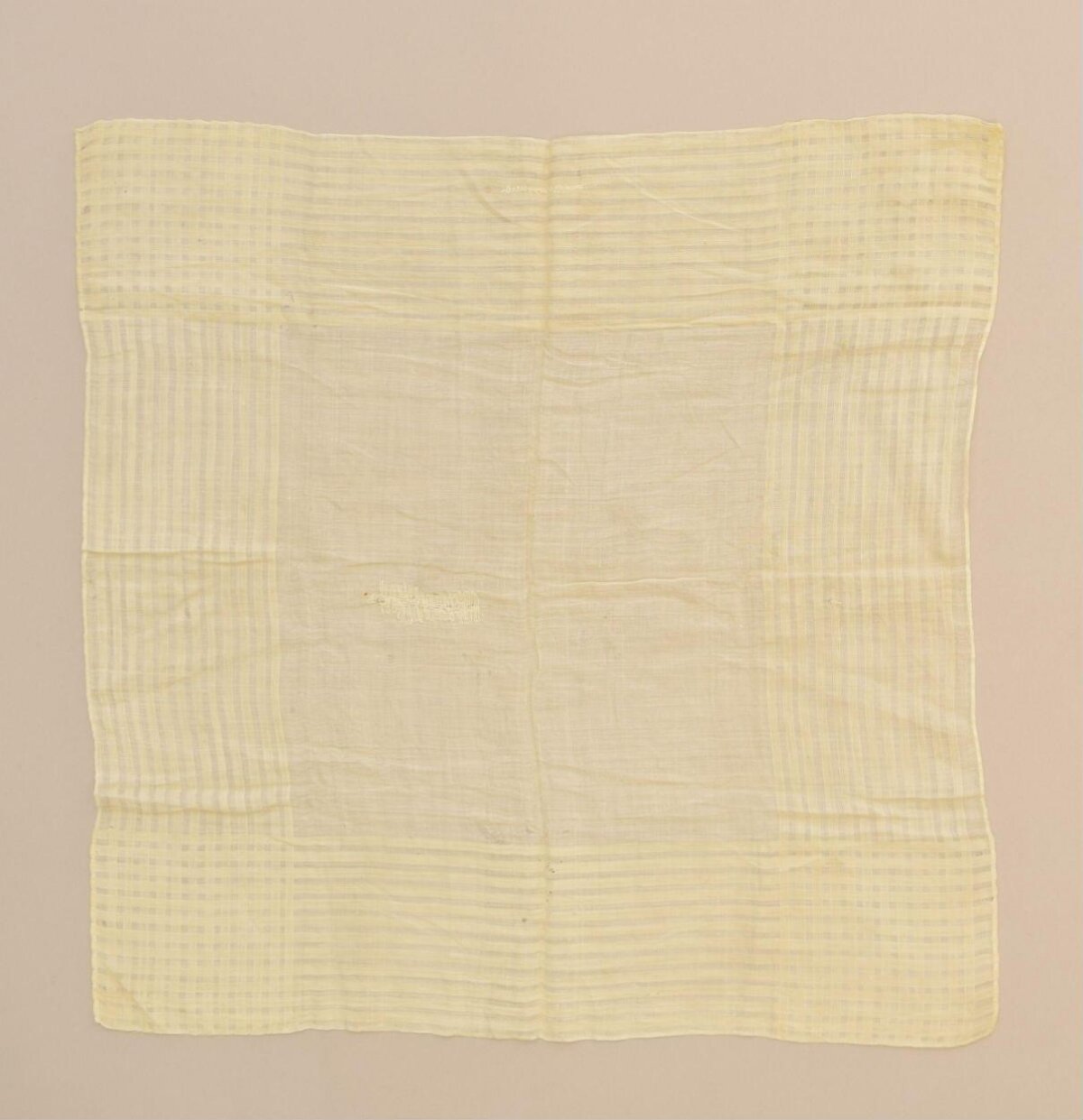 Vintage Striped Linen Handkerchief