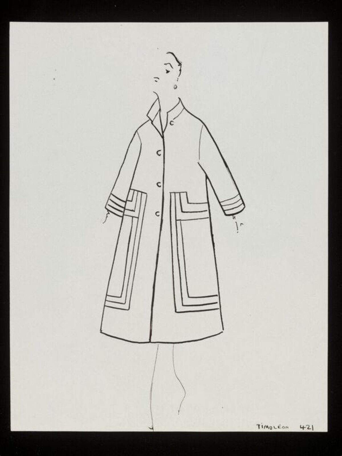 Fashion Sketch of Long Coat
