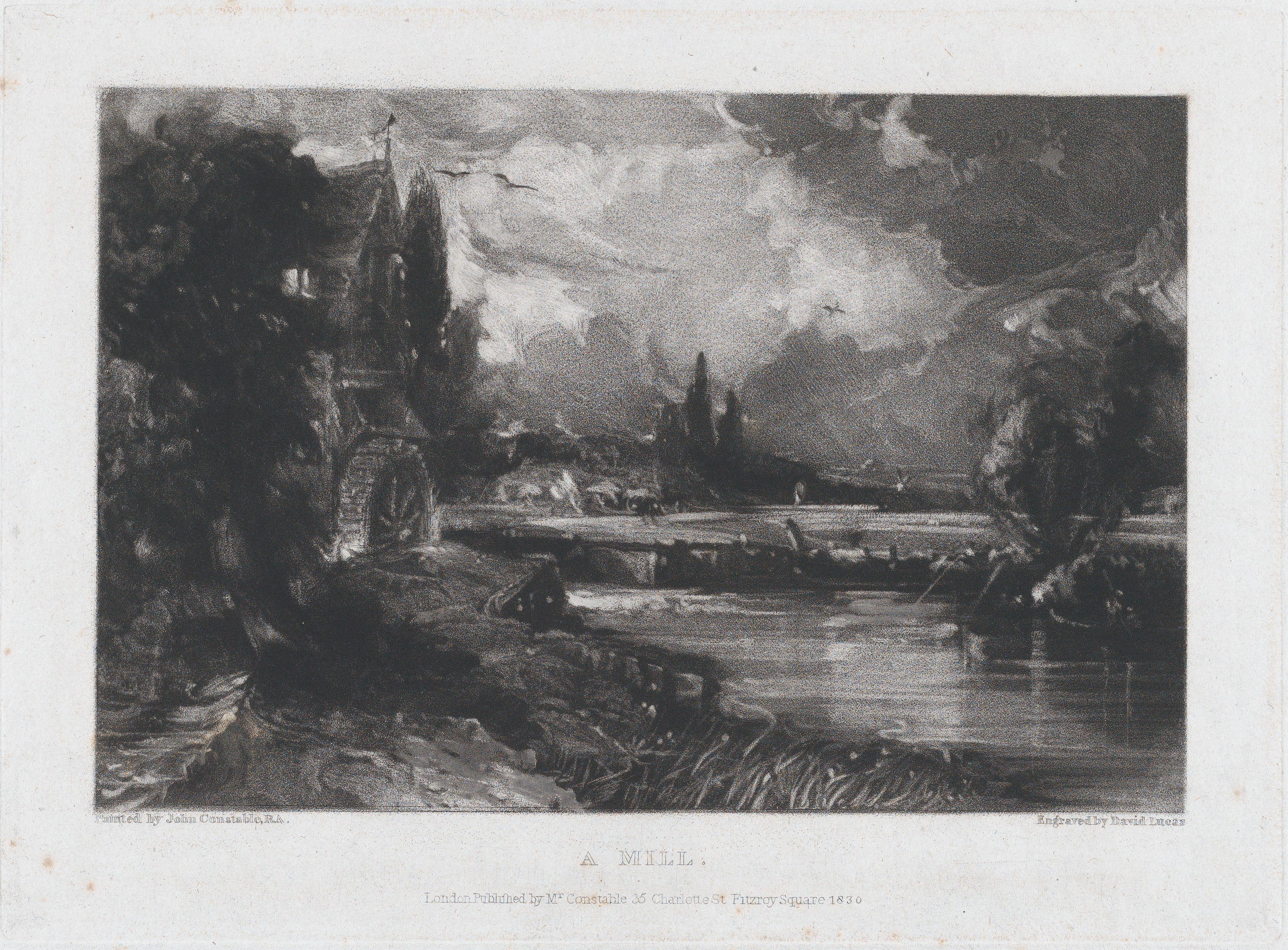A Mill Vintage Landscape Engraving