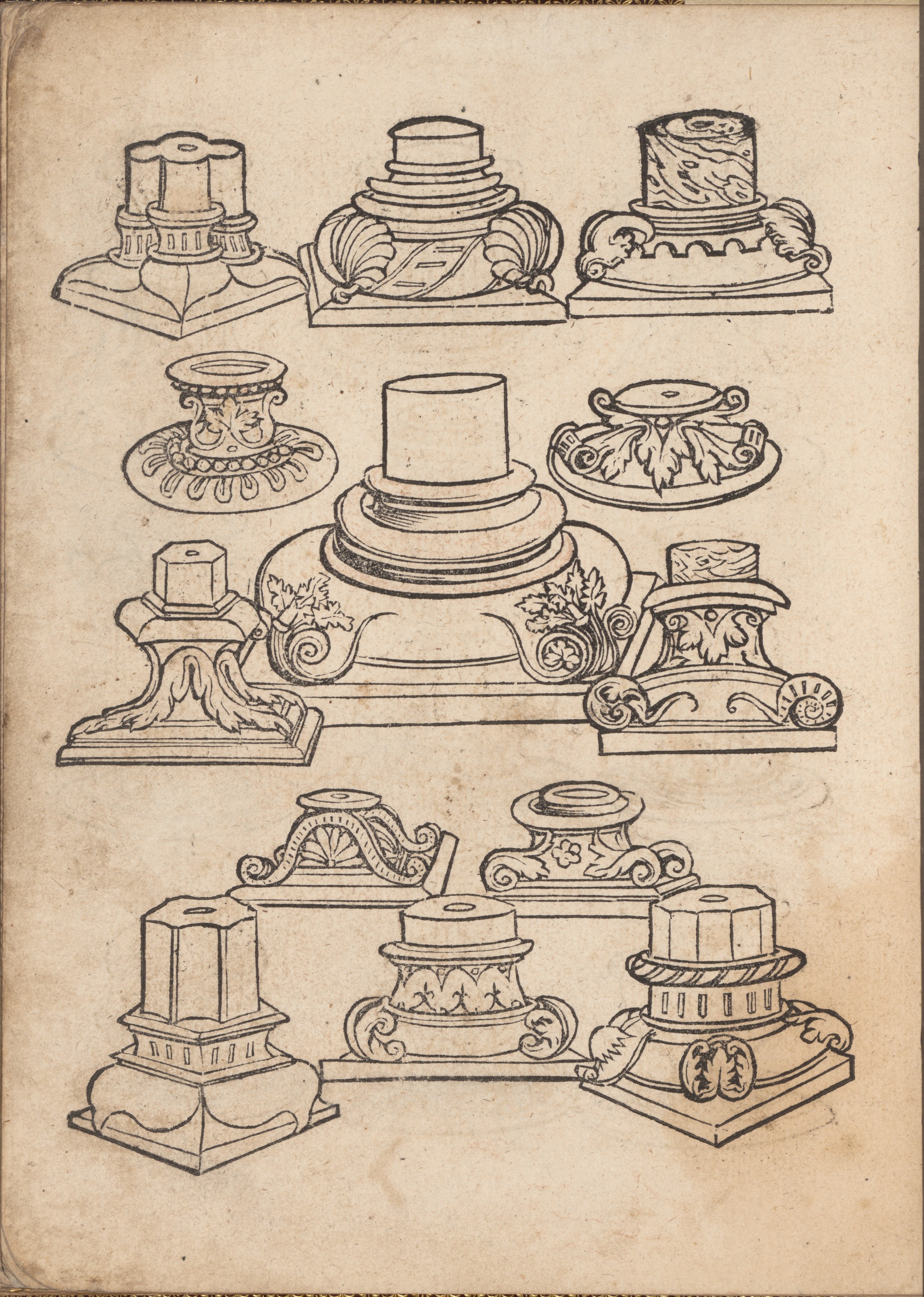 Sketches of Various Pedestal Designs