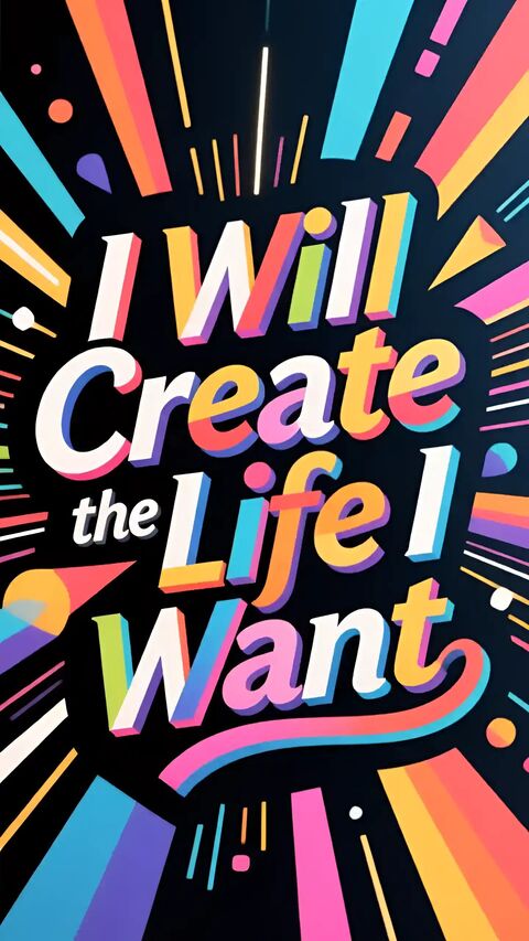 I Will Create the Life I Want Quote