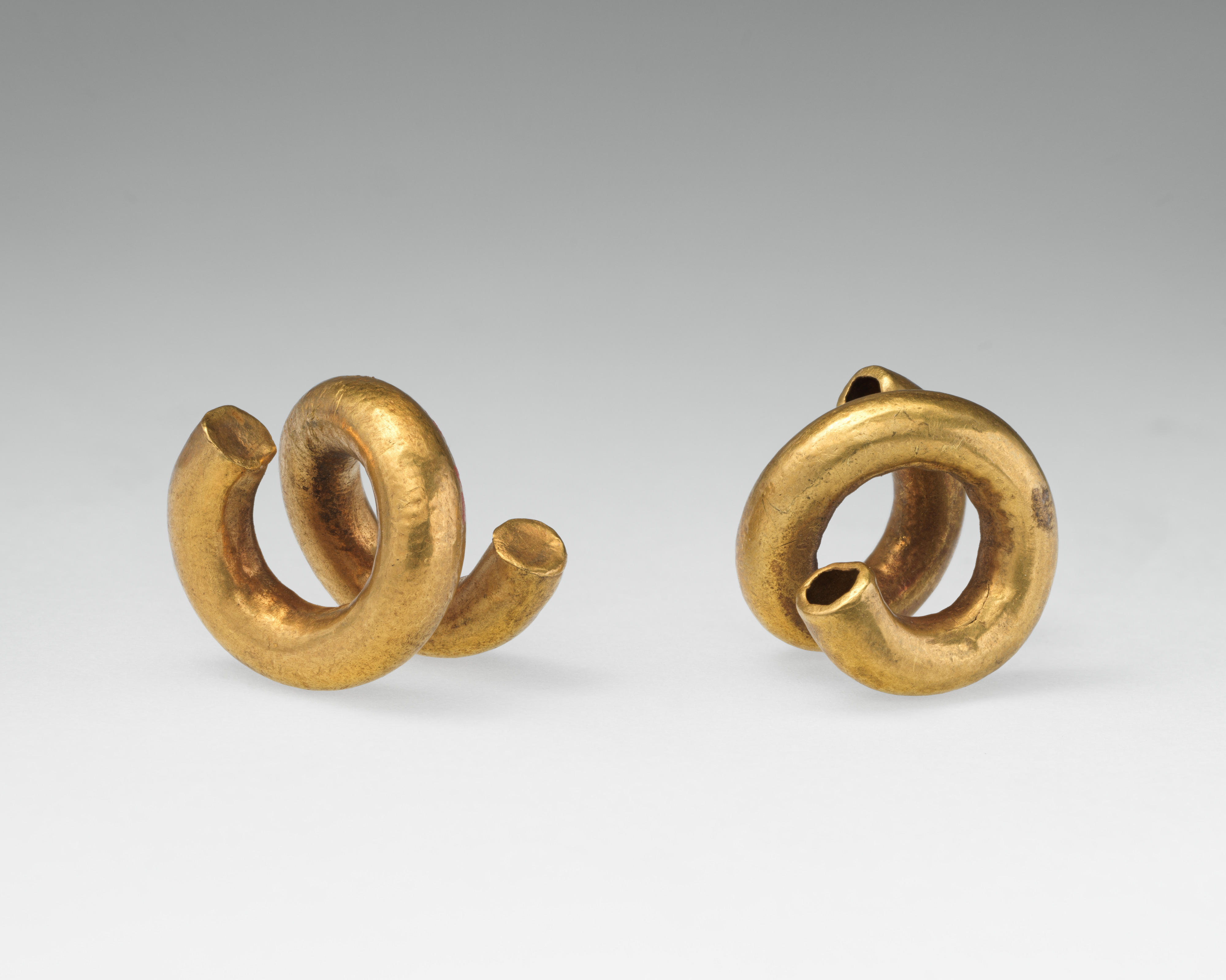 Pair of Ancient Gold Spiral Earrings