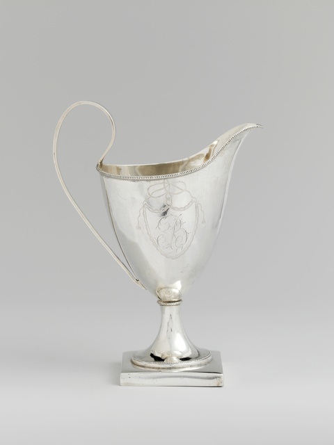 Antique Silver Footed Cream Pitcher