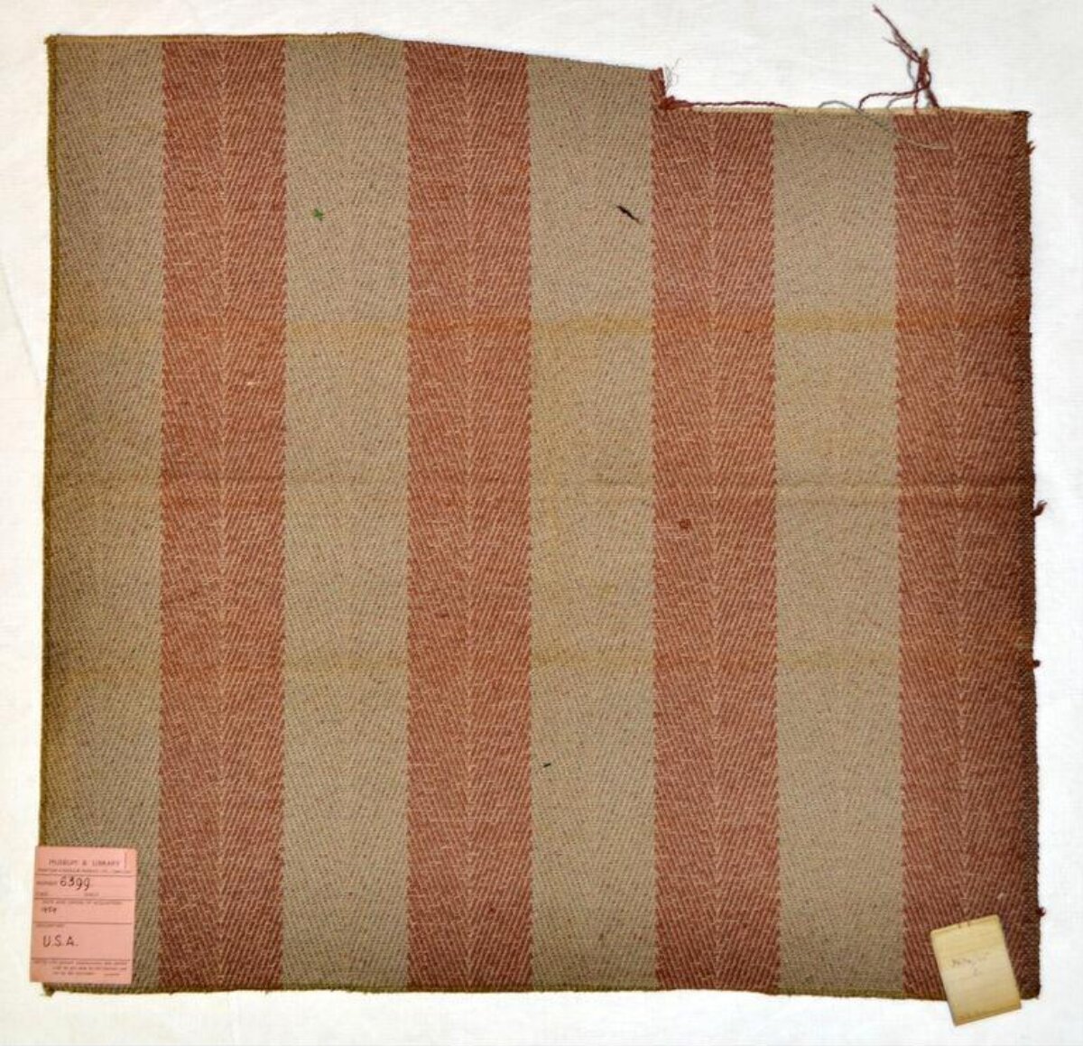 Vintage Striped Woven Fabric Sample