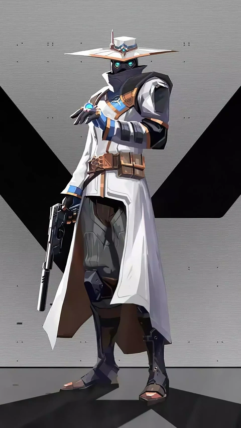 Futuristic Cowboy Game Character