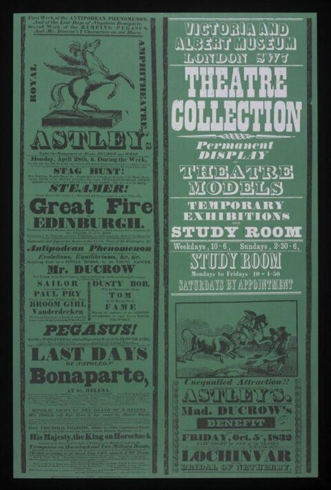 V&A Astley's Theatre Playbill Poster