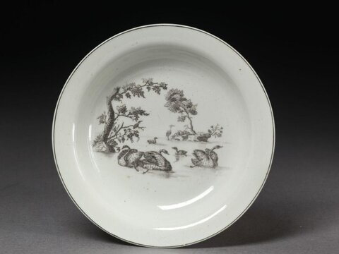 Waterfowl Landscape Porcelain Plate
