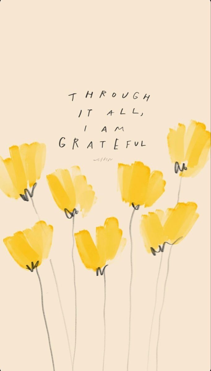 Gratitude Quote With Yellow Flowers