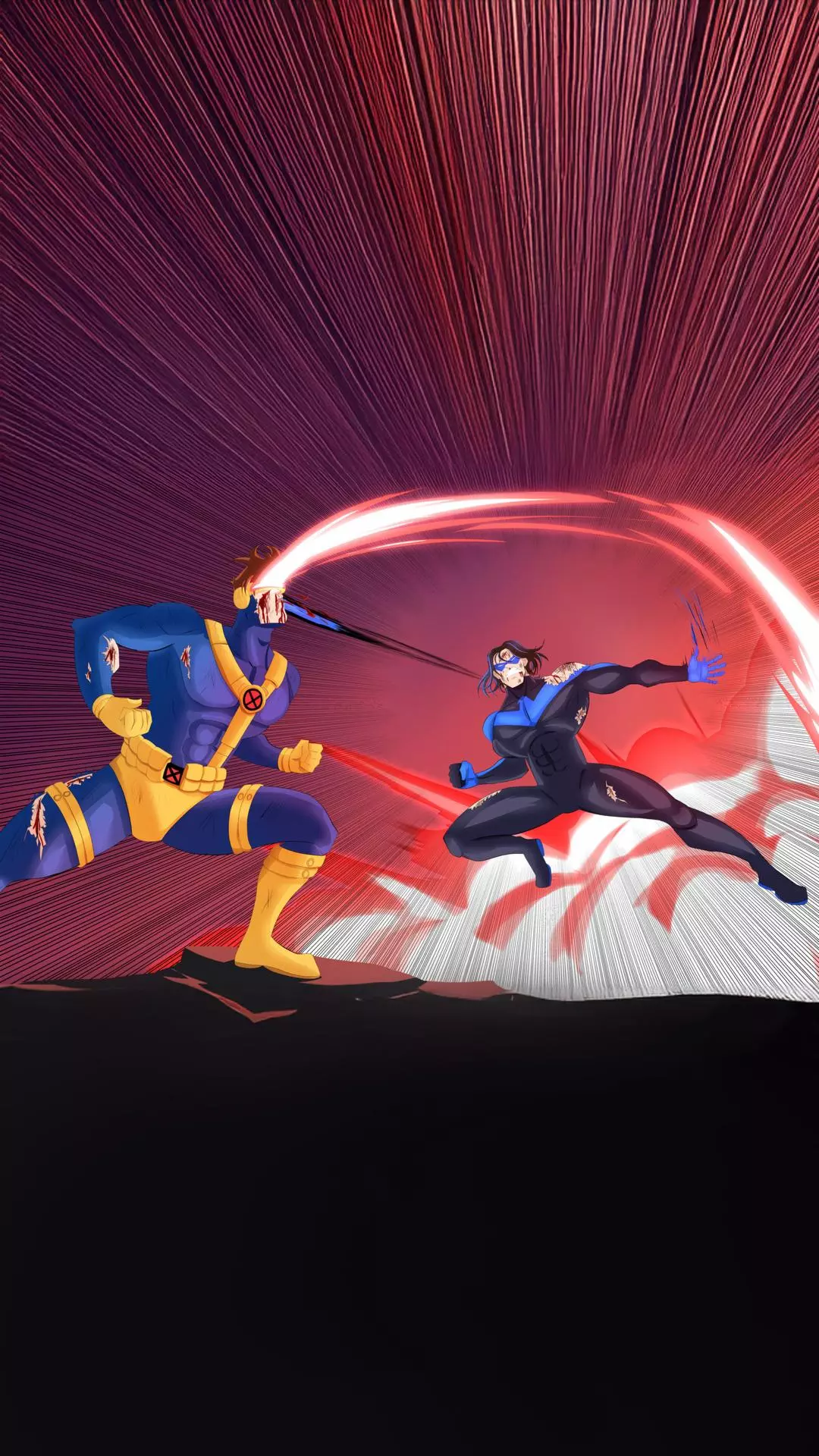 Cyclops vs Nightwing Battle