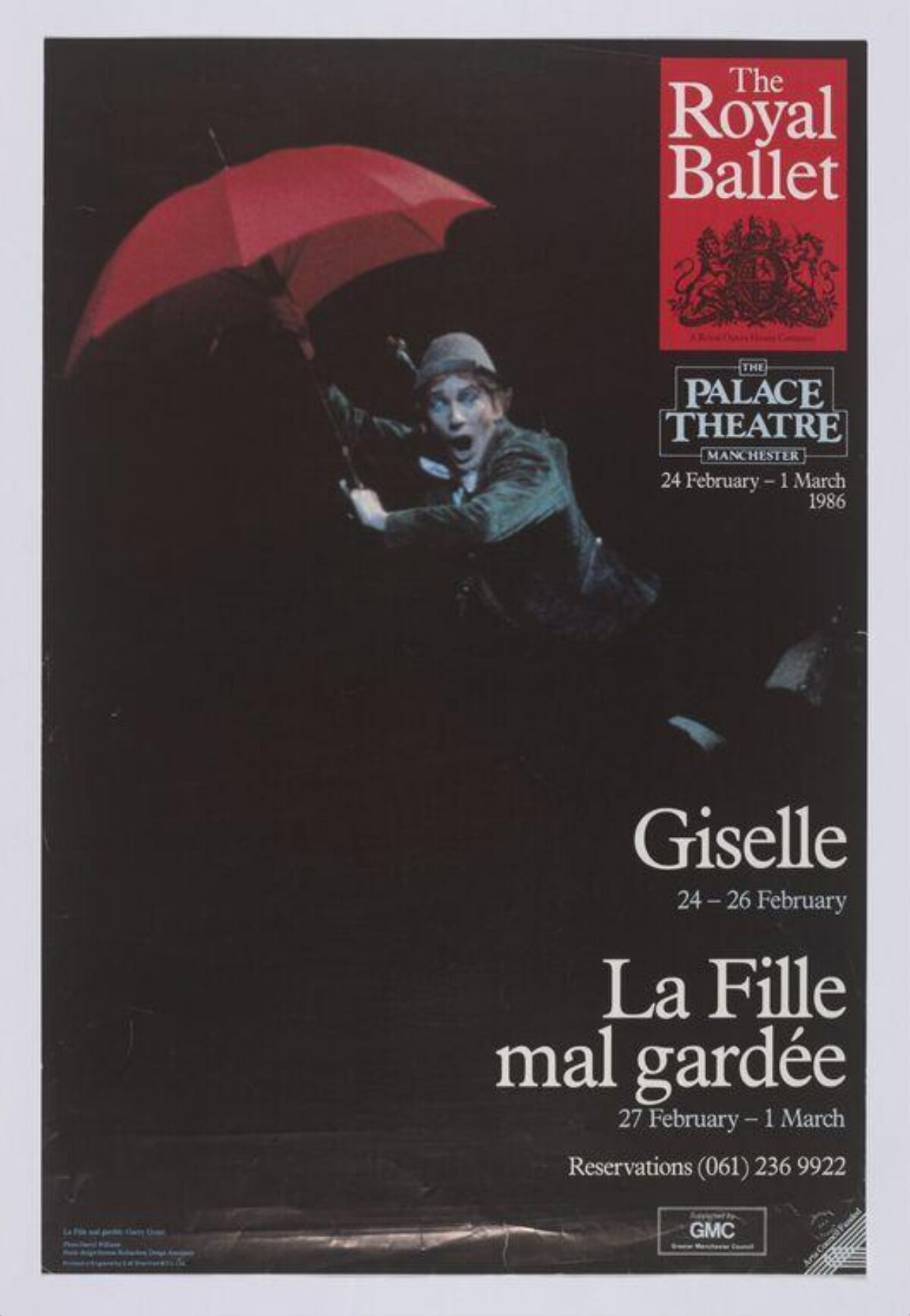 1986 Royal Ballet Performance Poster