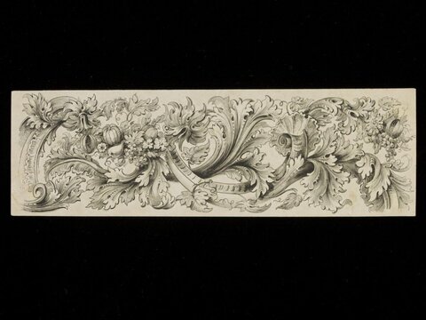 Vintage Acanthus Leaf Engraving Border