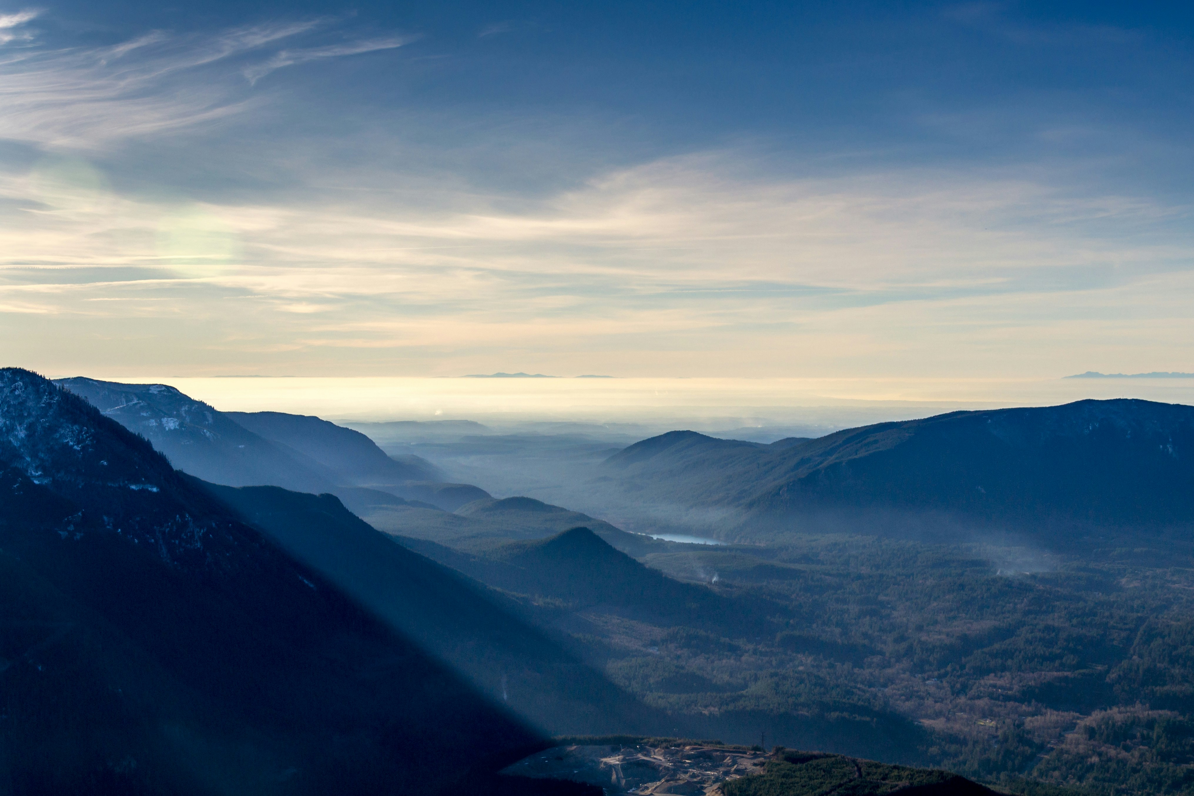 Layered Mountain Valley View