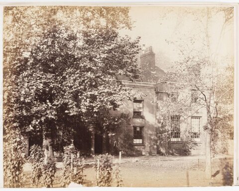 Vintage View of Country House Garden