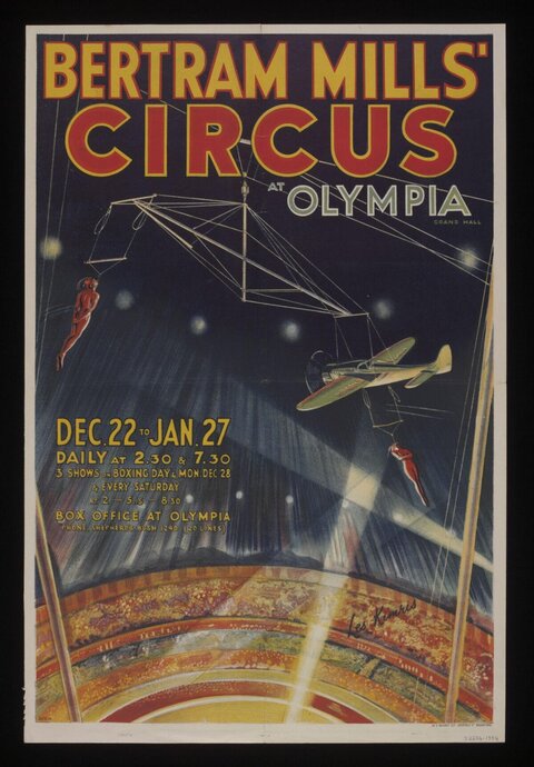 Bertram Mills' Circus Vintage Poster