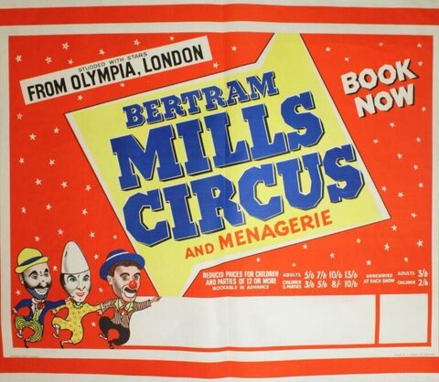 Vintage Bertram Mills Circus Poster
