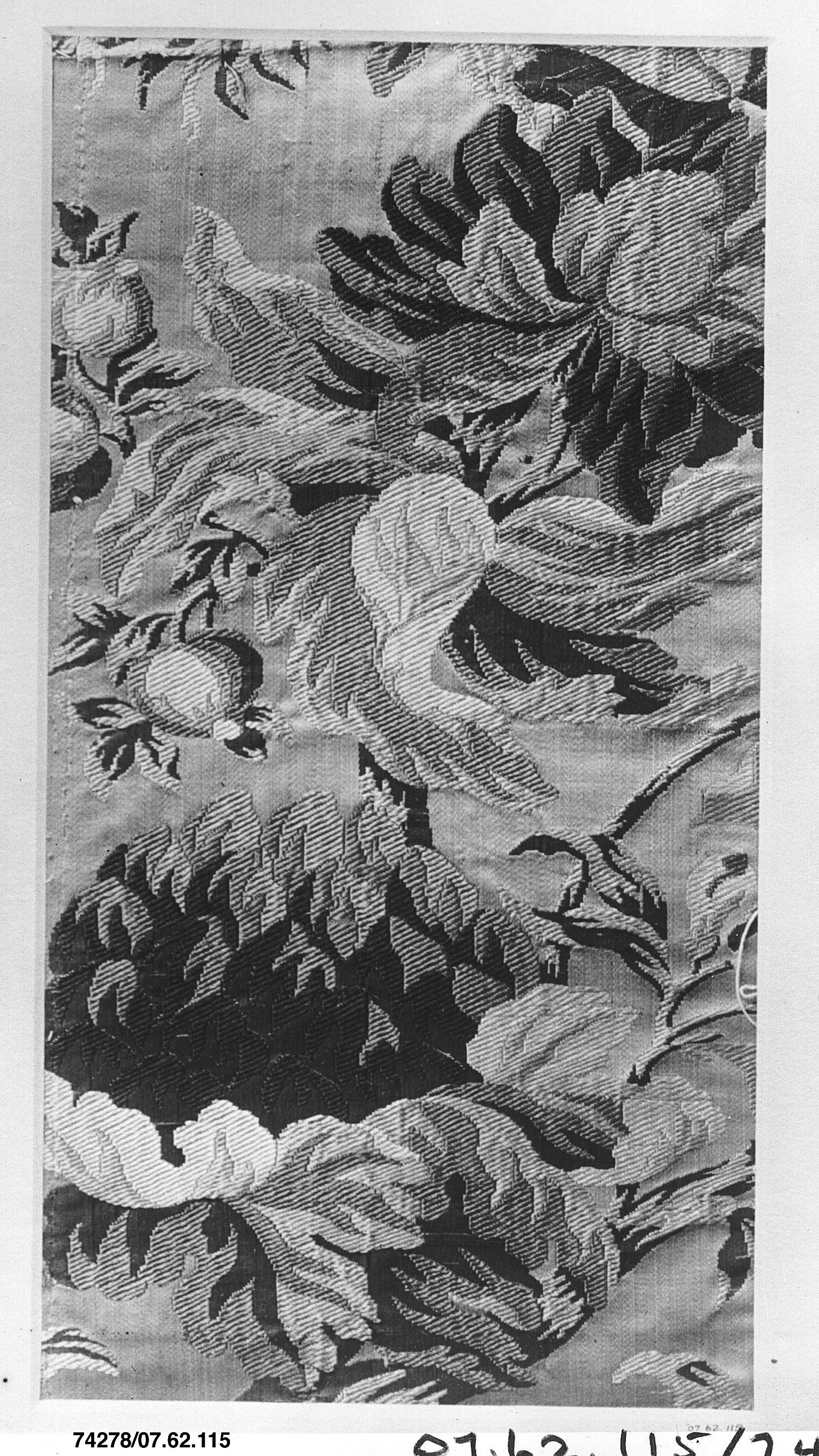 Floral Pattern Woven Textile Fragment