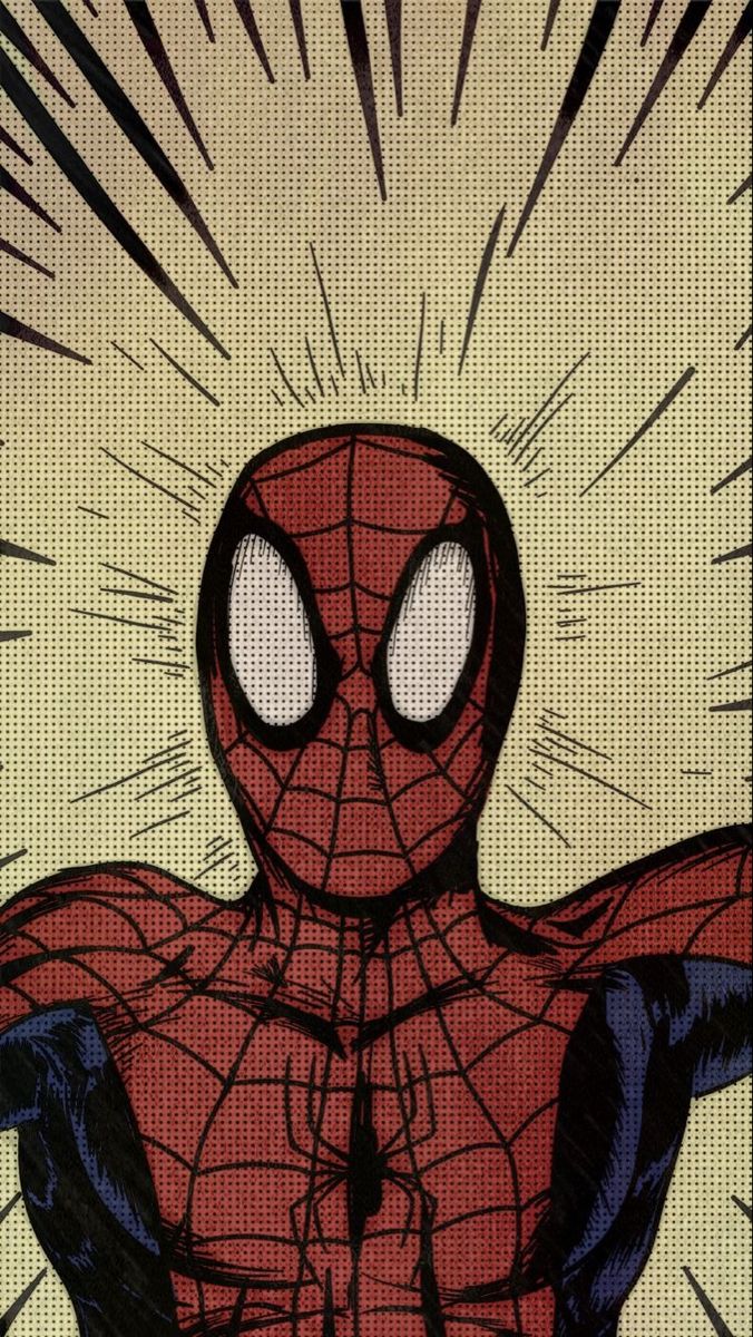 Vintage Comic Spider-Man Portrait