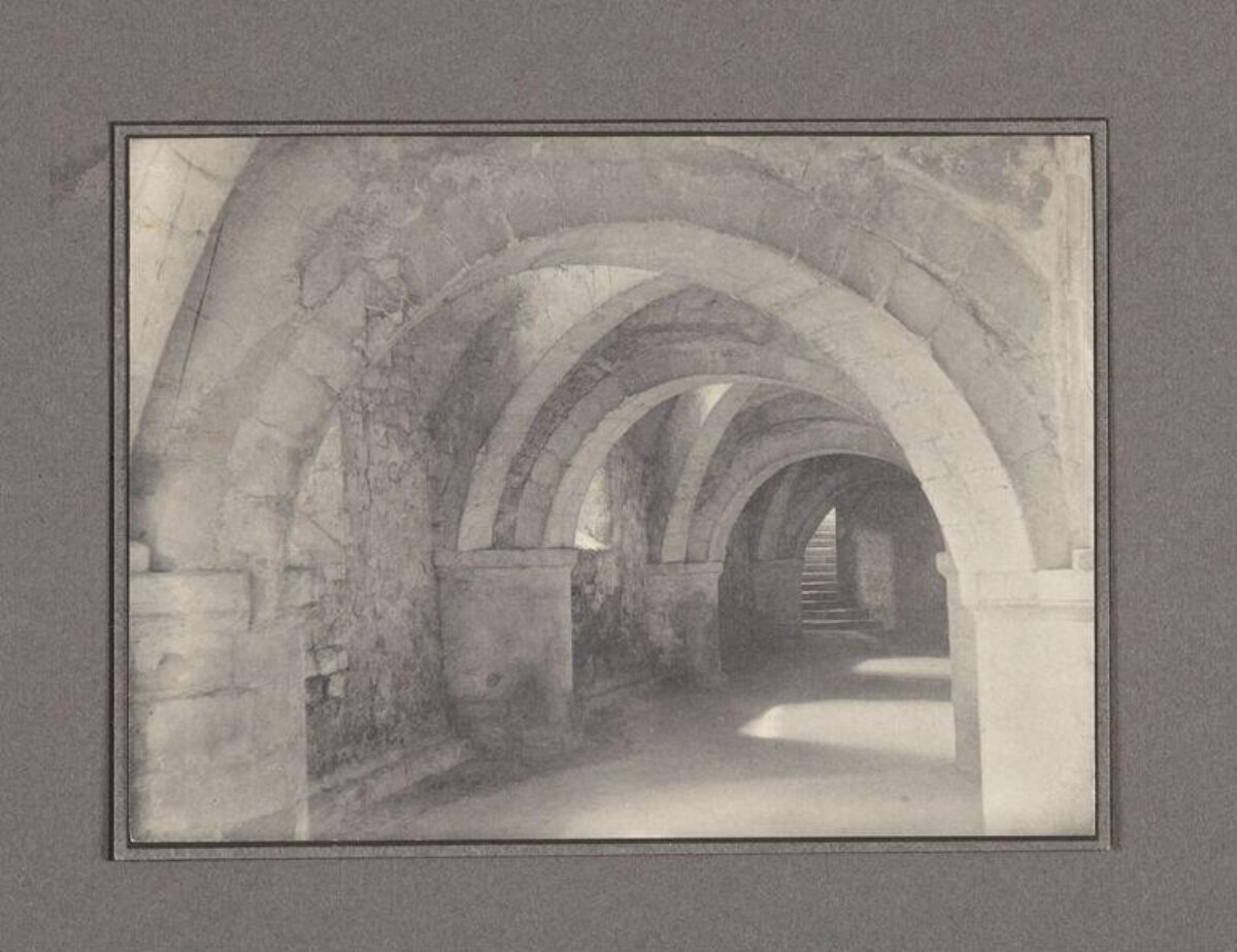 Vintage Stone Arched Corridor