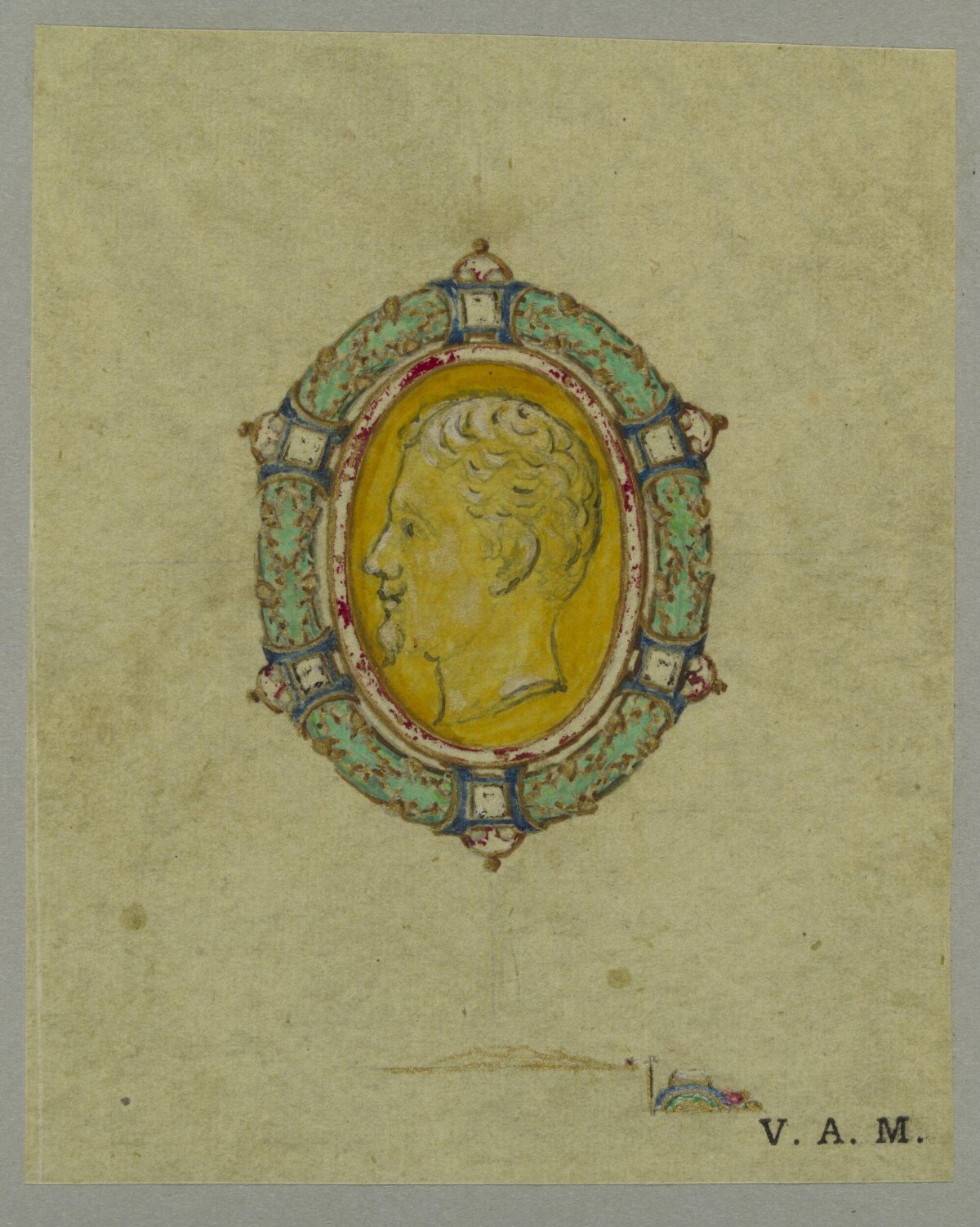 Design for Oval Portrait Medallion