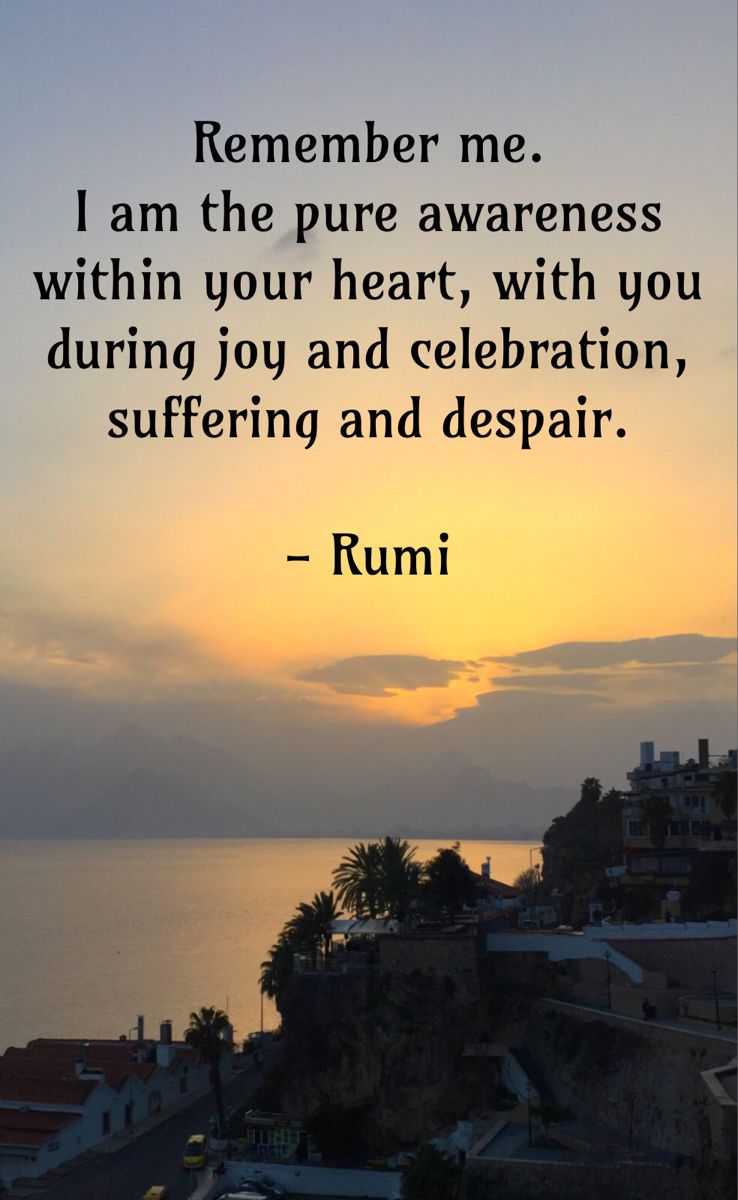 Rumi Quote on Coastal Sunset View