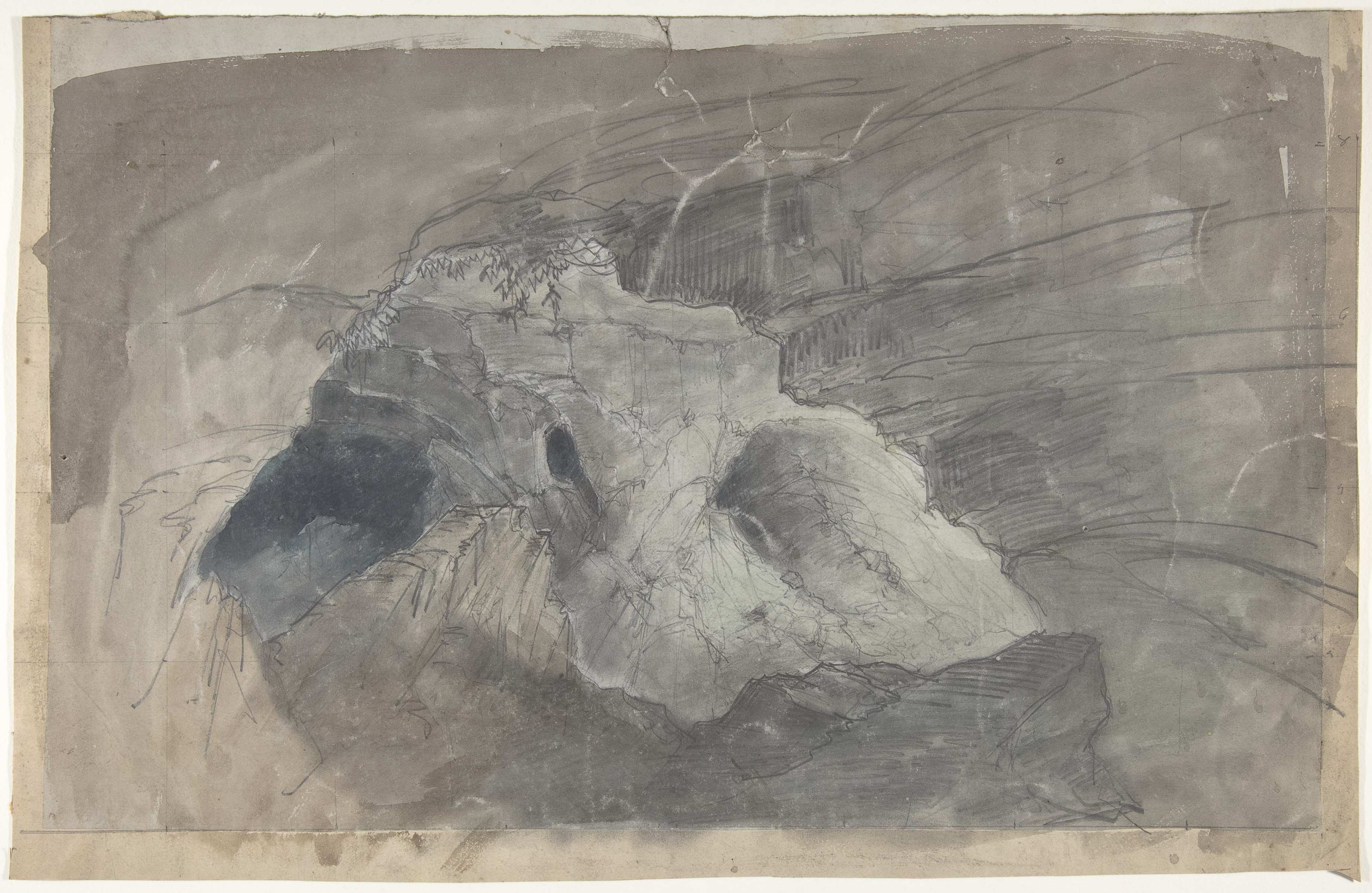 Sketch of Large Rock Formation