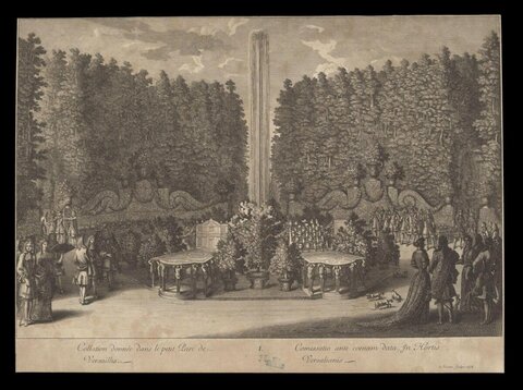 1673 Engraving of Versailles Garden Feast