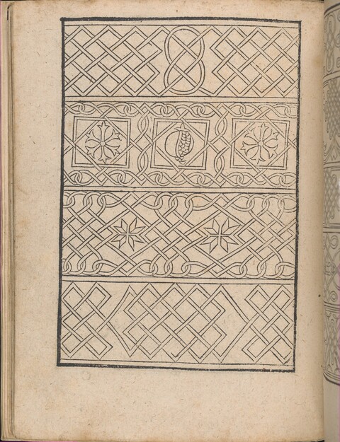 Antique Geometric Interlace Pattern Print
