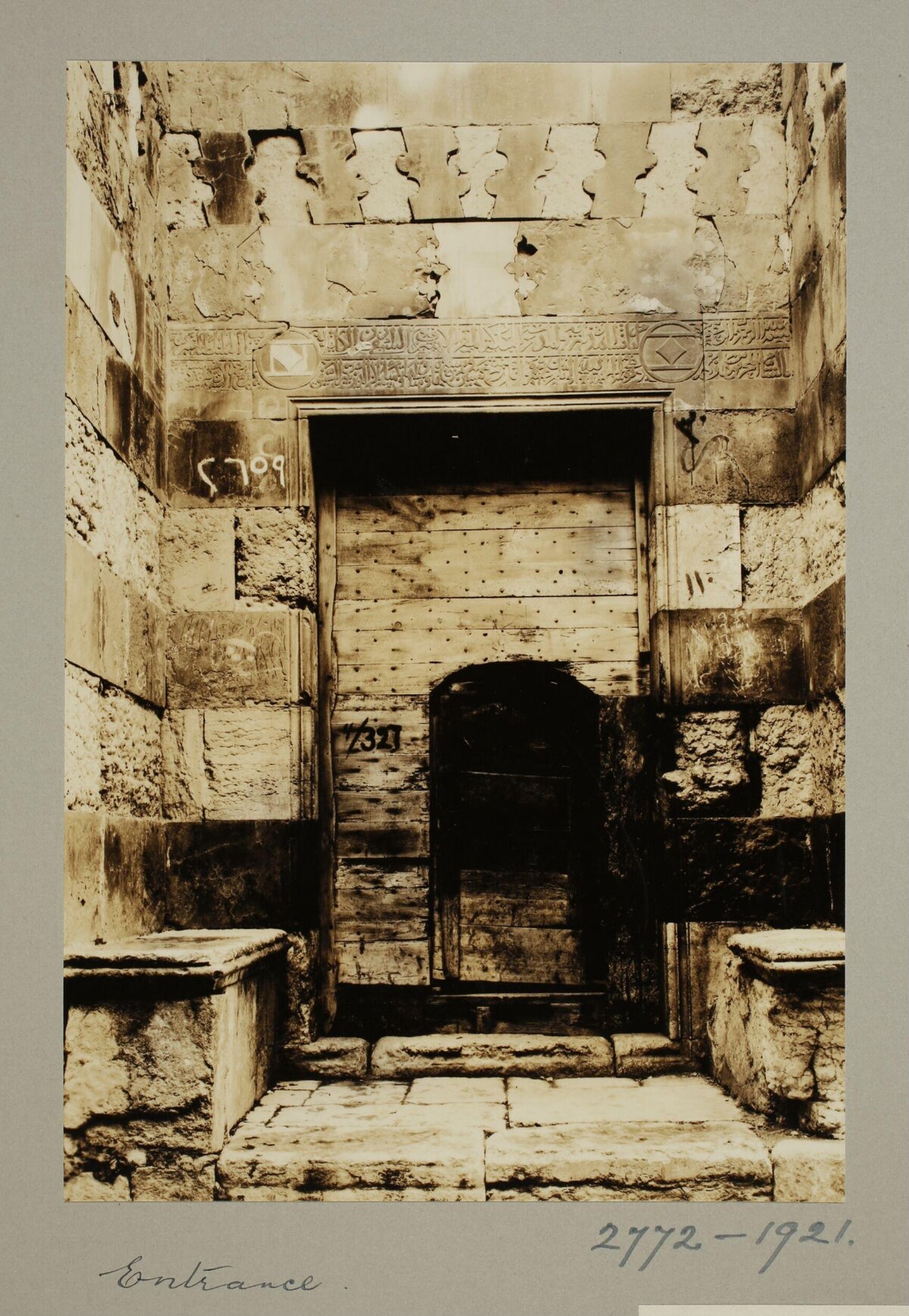 Vintage Photo of Historic Stone Entrance