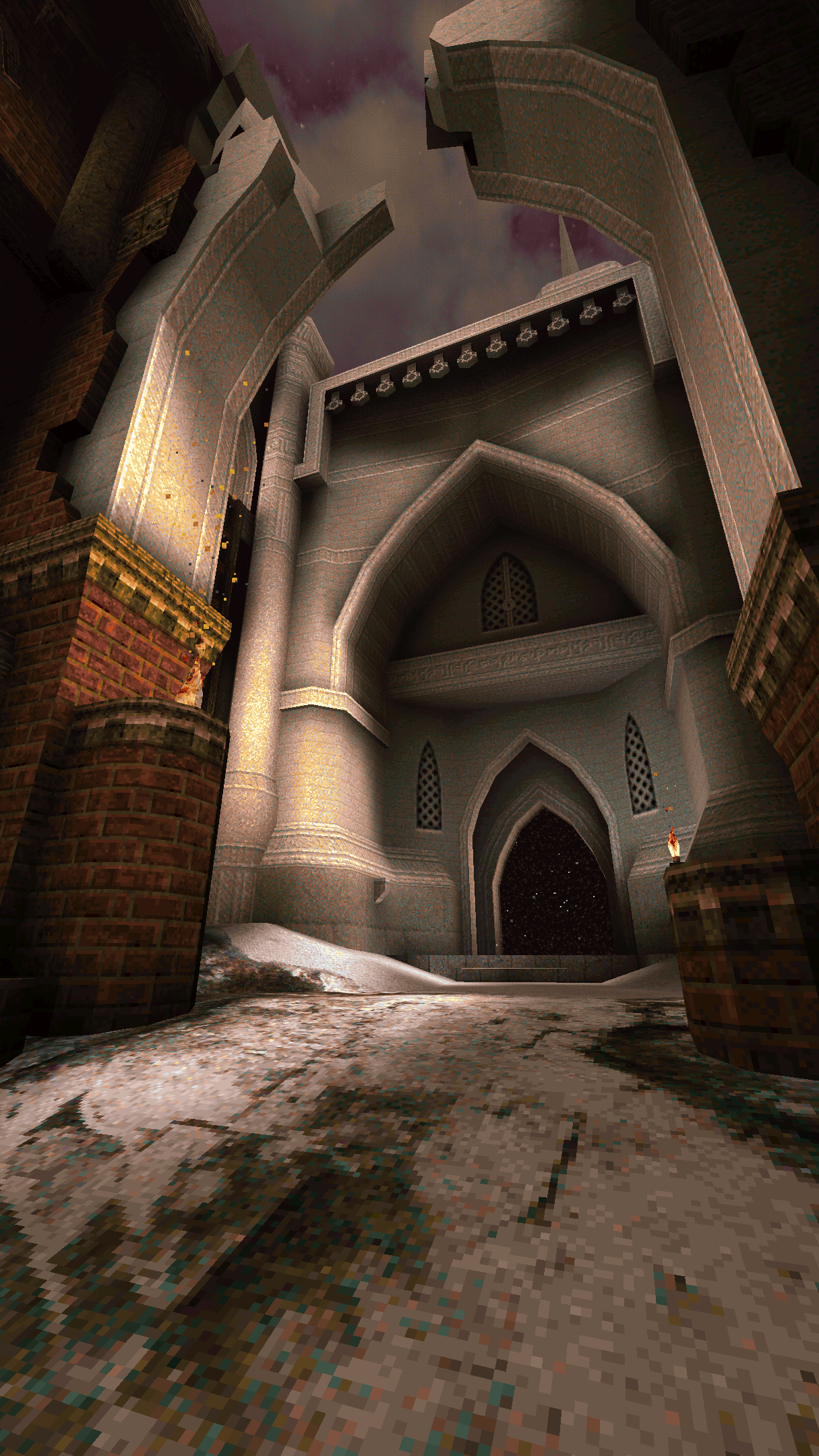 Blocky Snowy Castle Entrance — Games
