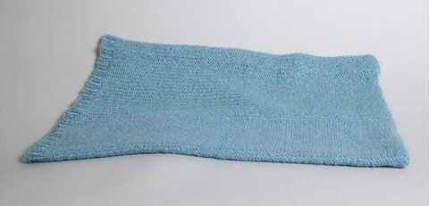 Light Blue Hand Knitted Scarf