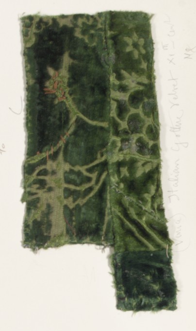 Vintage Italian Cut Velvet Fabric Sample