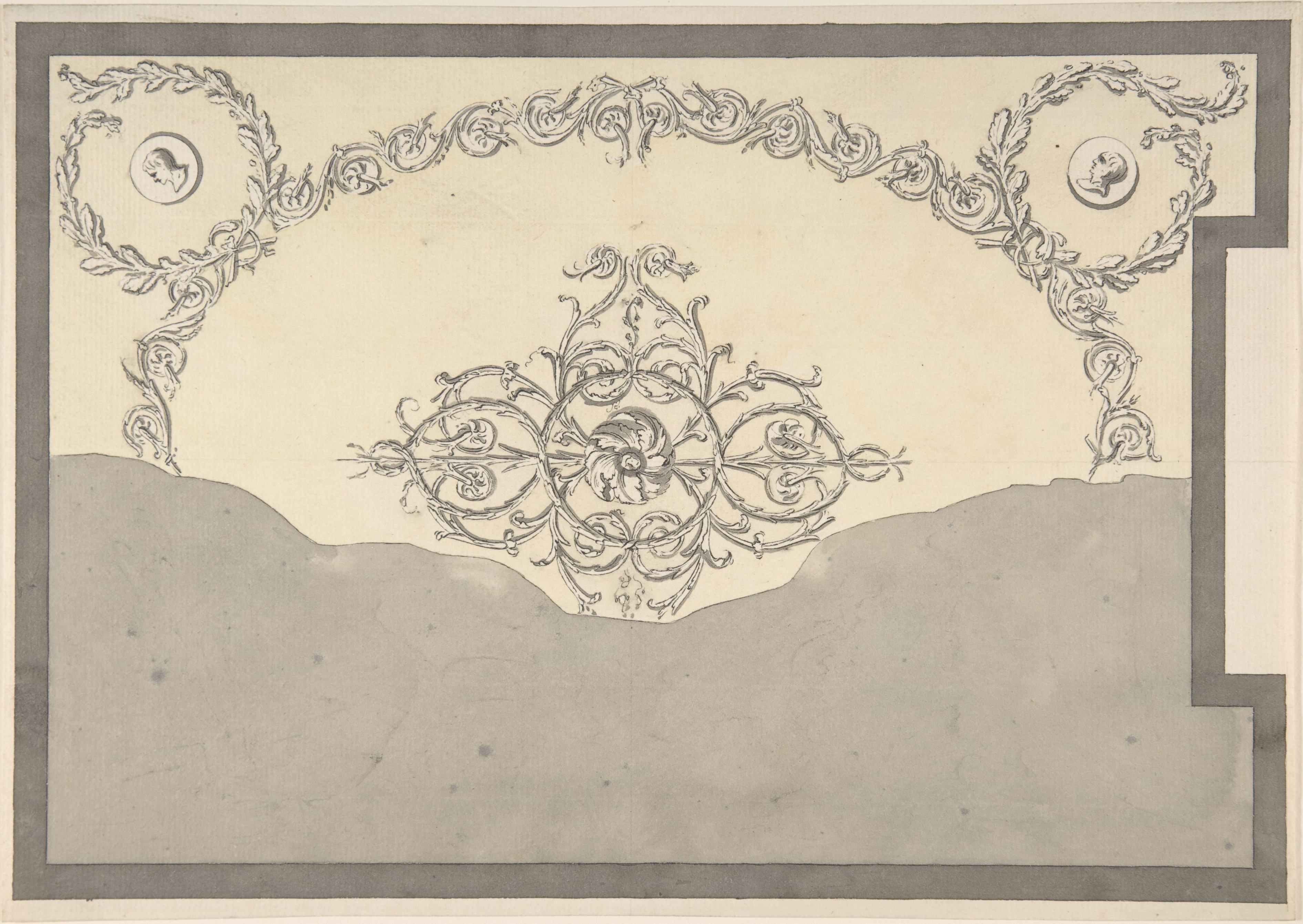 Ornate Ceiling Decorative Drawing