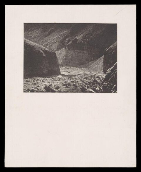 Black and White Rocky Canyon