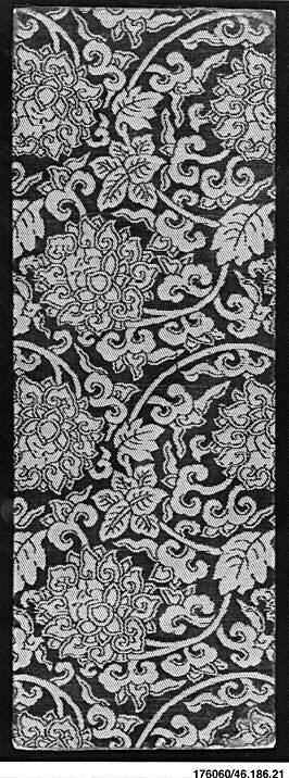 Traditional Chinese Floral Scroll Pattern